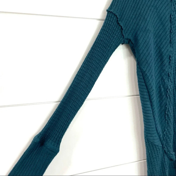 Free People Ventura Thermal Top in Peacock Blue Size XS - Picture 6 of 11